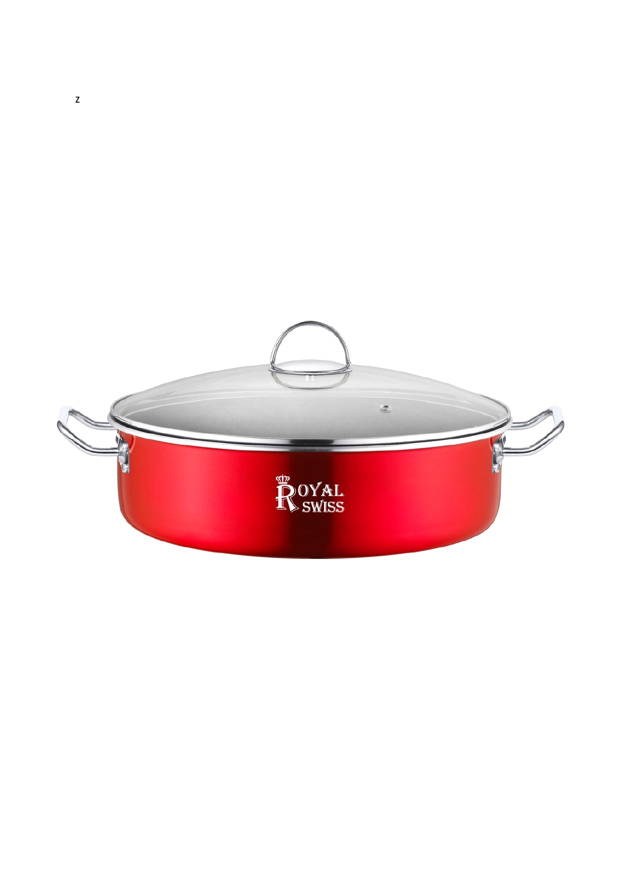Aluminium Red Shallow Pot - 32cm | 40cm